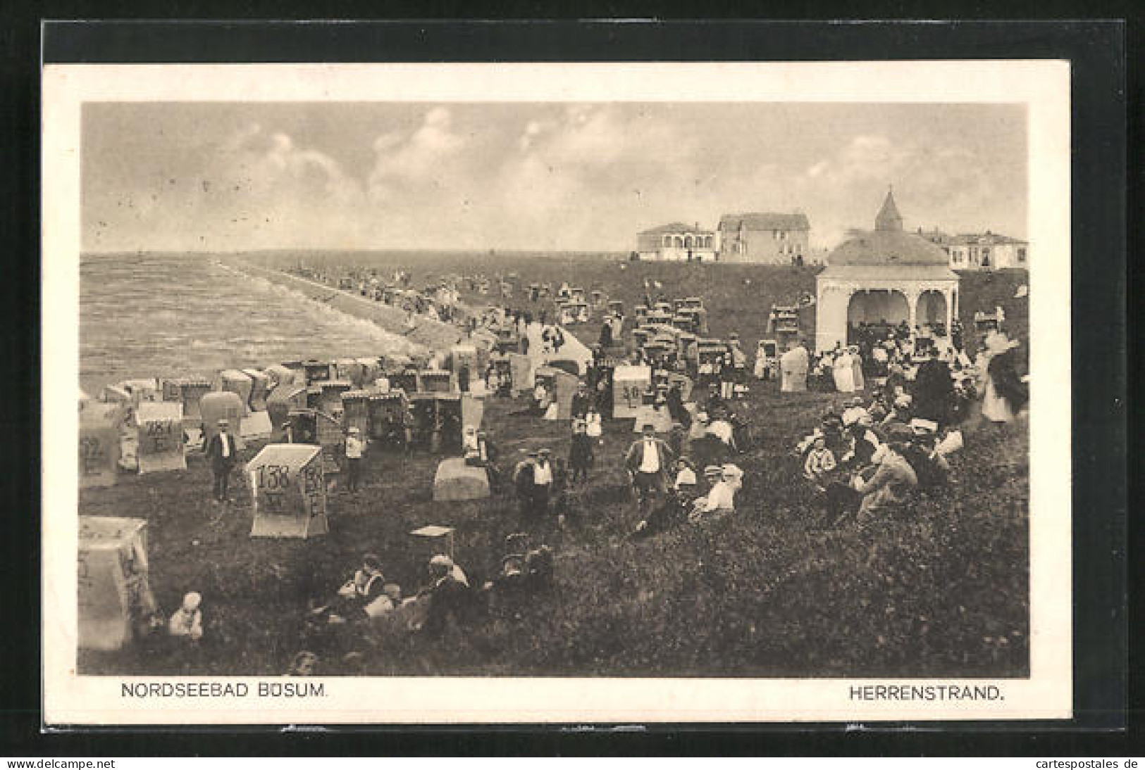 AK Büsum, Herrenstrand Mit Besuchern  - Büsum