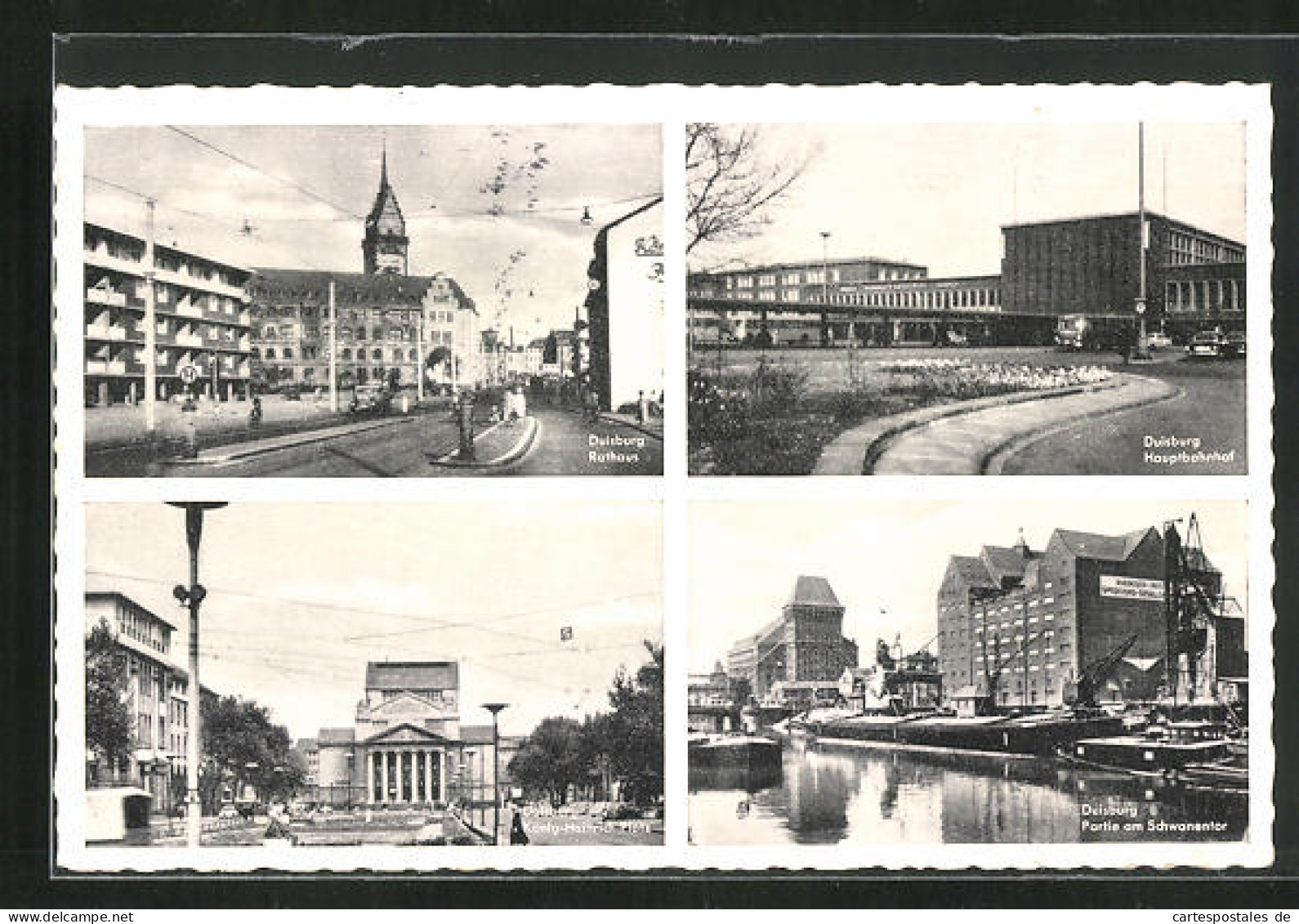 AK Duisburg, Hauptbahnhof, Partie Am Schwanentor, König-Heinrich-Platz  - Duisburg