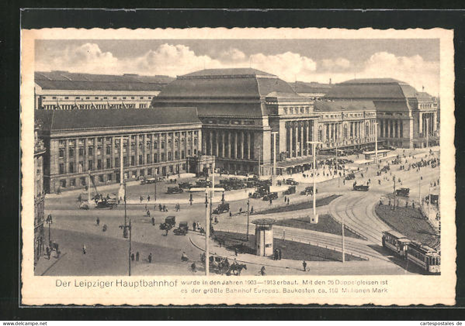 AK Leipzig, Hauptbahnhof Mit Belebtem Vorplatz  - Leipzig