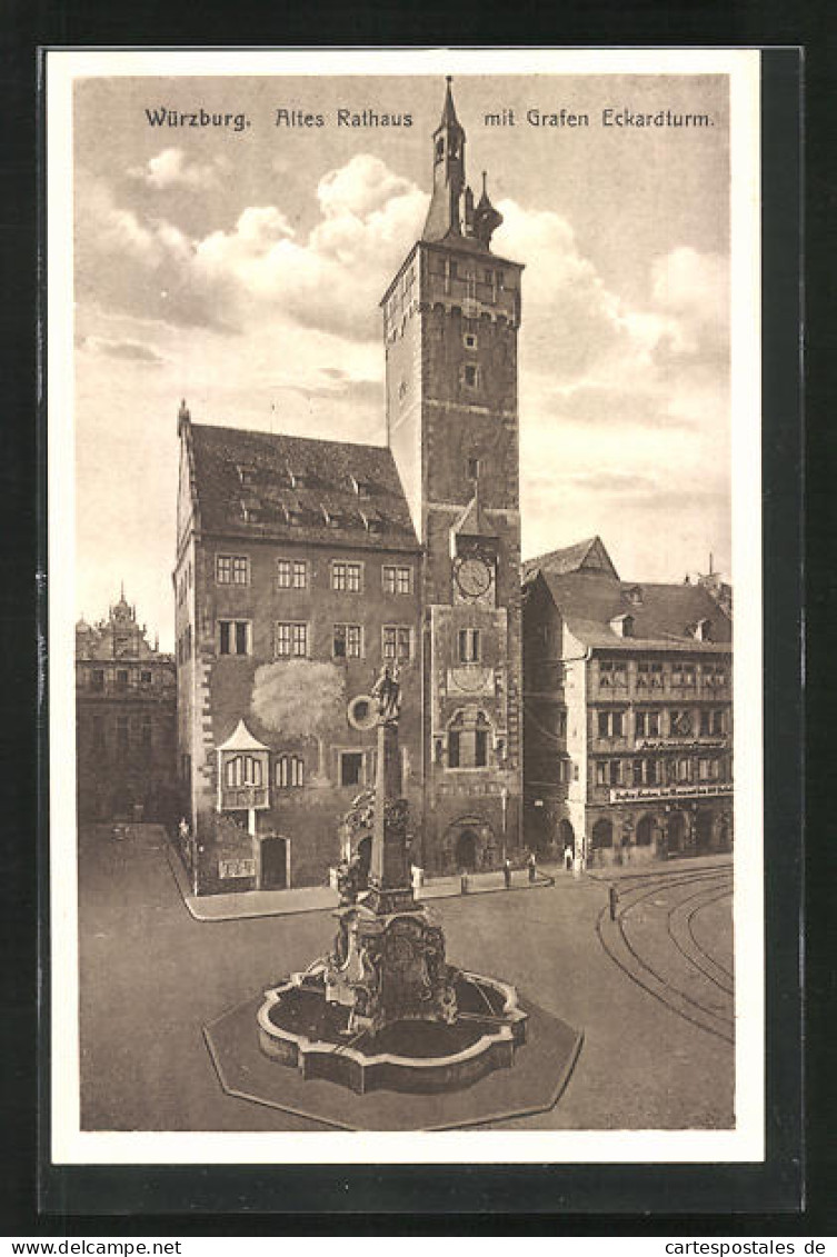 AK Würzburg, Altes Rathaus Mit Grafen Eckardturm  - Würzburg