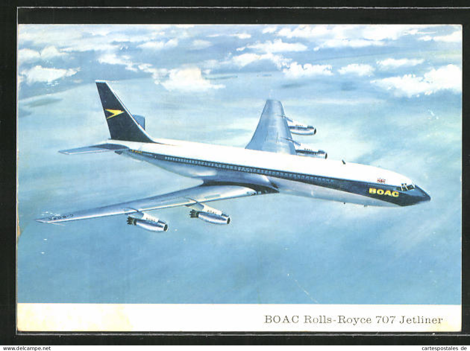 AK Flugzeug Vom Typ BOAC Rolls-Royce 707 Jetliner  - 1946-....: Moderne