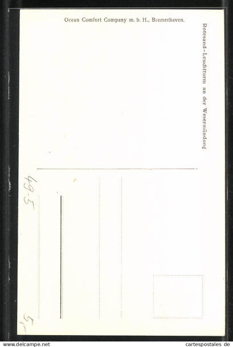 AK Rotesand-Leuchtturm An Der Wesermündung  - Leuchttürme