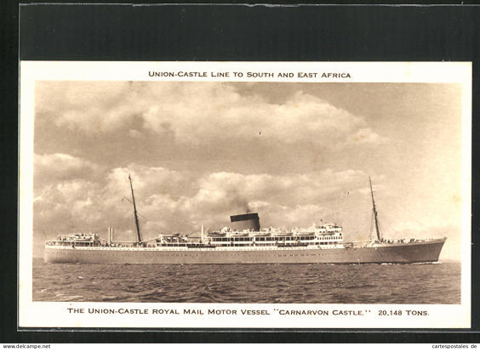 AK The Union-Castle Royal Mail Motor Vessel Carnarvon Castle  - Passagiersschepen