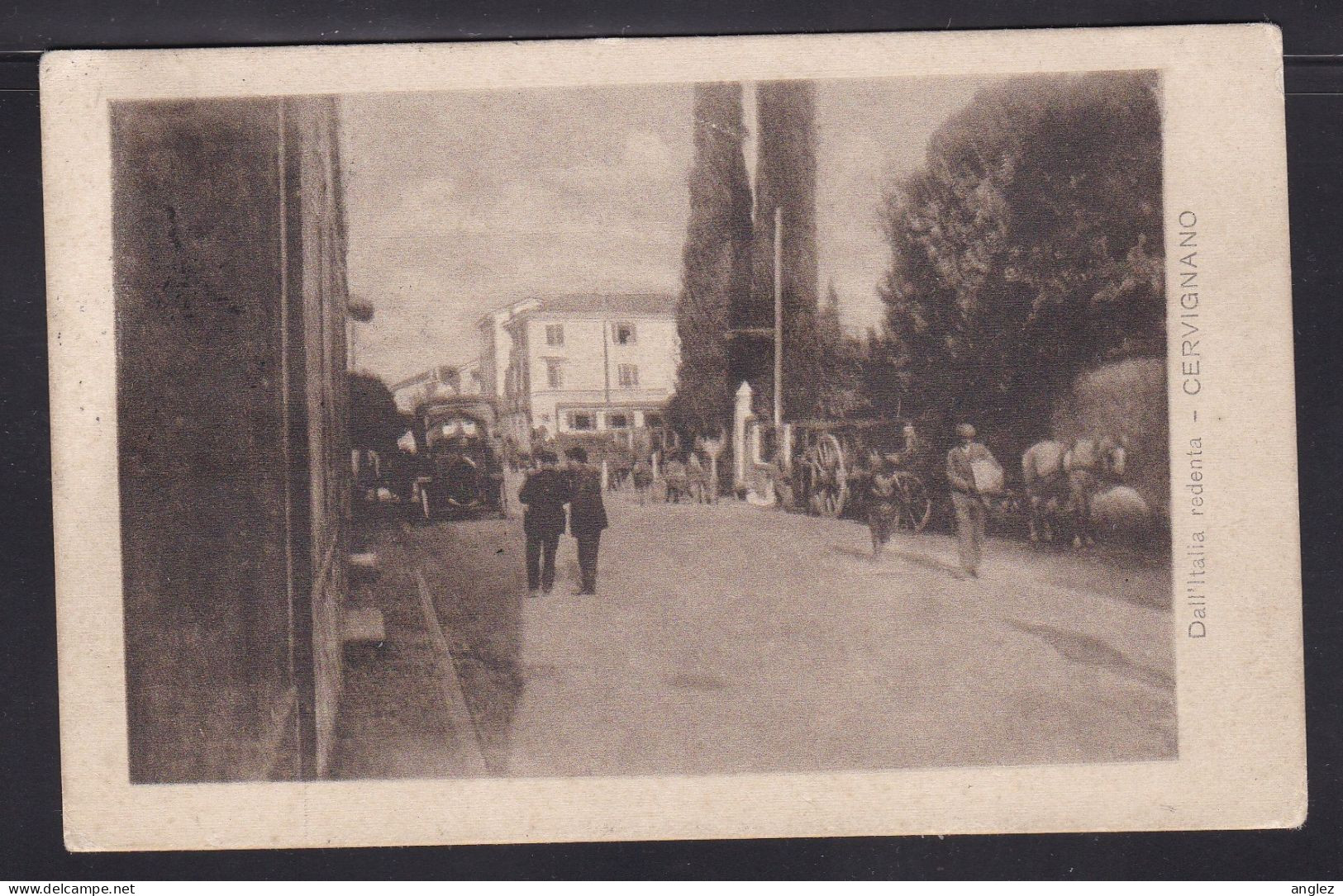 Italy - Cervignano Street Scene Posted 1917 To Lucca - Other & Unclassified
