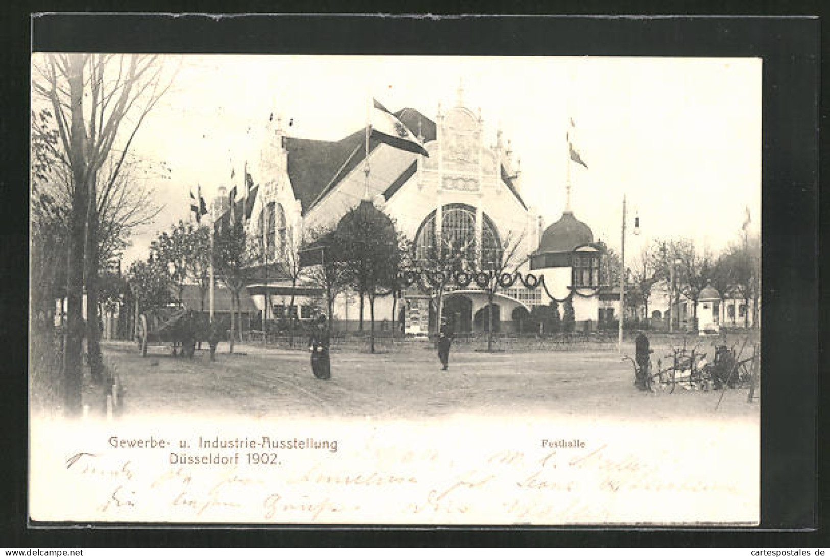 AK Düsseldorf, Gewerbe-u. Industrie-Ausstellung 1902, Festhalle  - Expositions