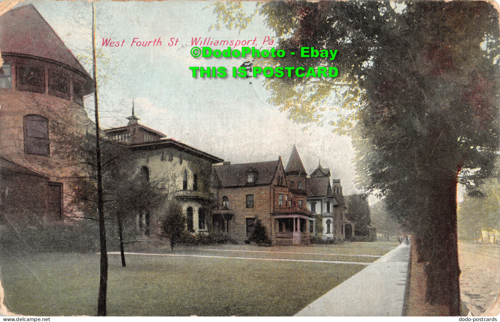 R414695 West Fourth St. Williamsport. Pa. Postcard. 1910 - World