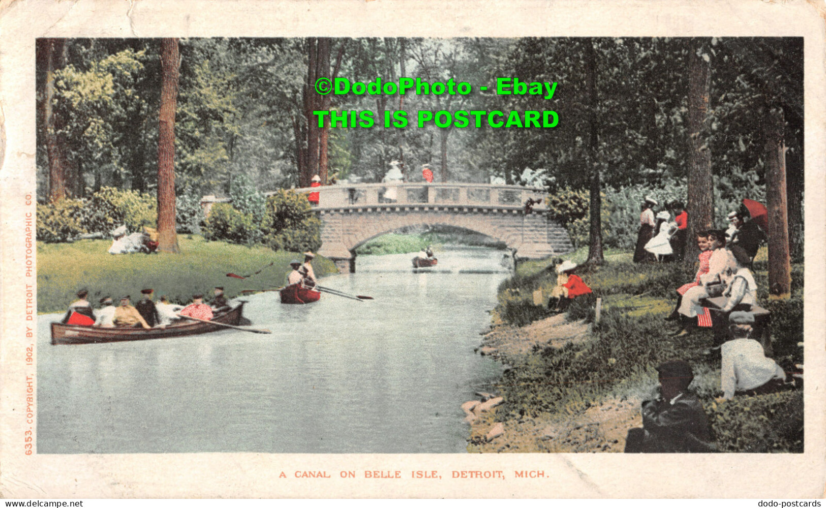 R414696 Mich. A Canal On Belle Isle. Detroit. Detroit Photographic. 1904 - World