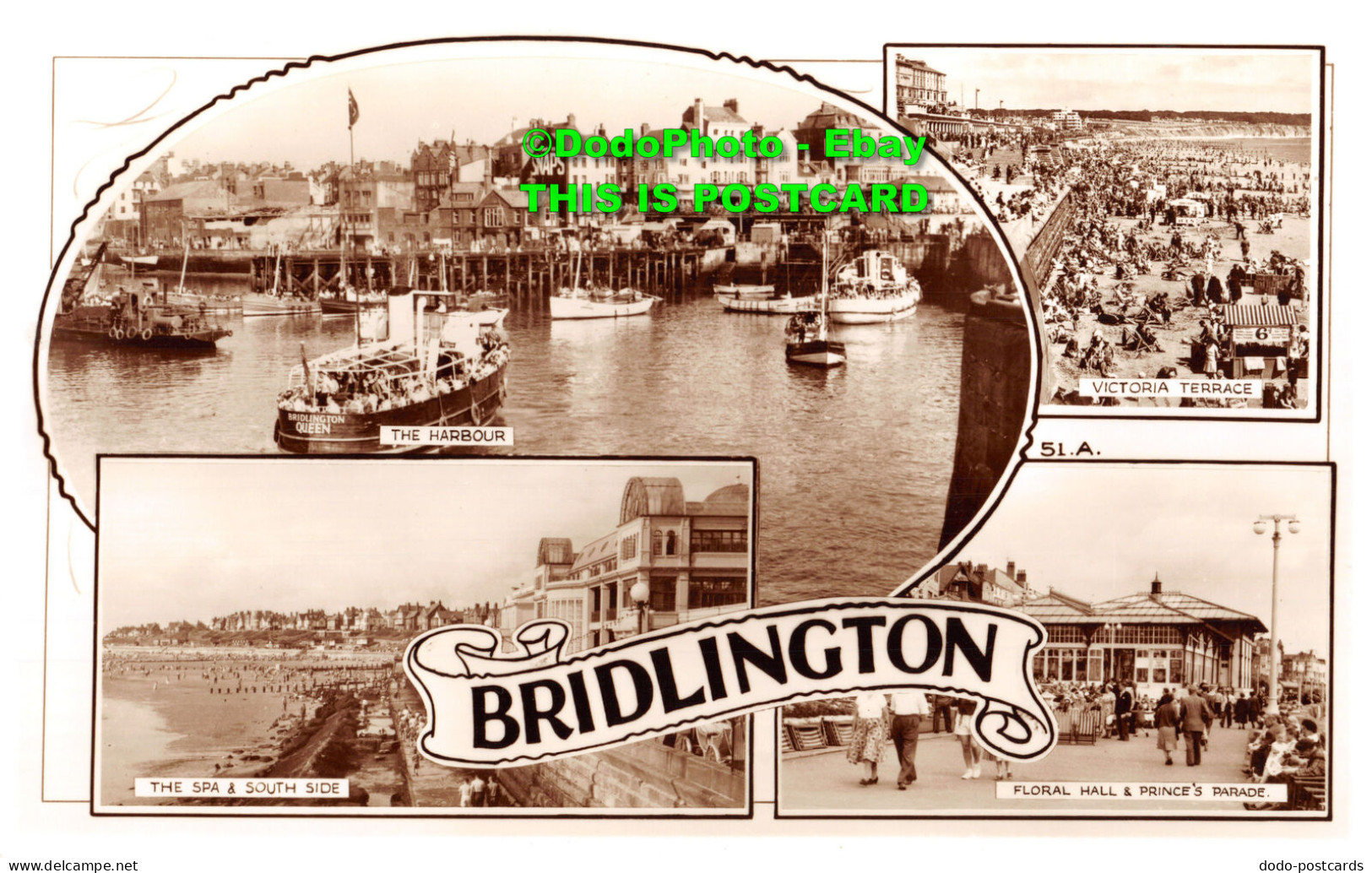 R413994 Bridlington. The Harbour. Victoria Terrace. Bamforth. RP. Multi View - World