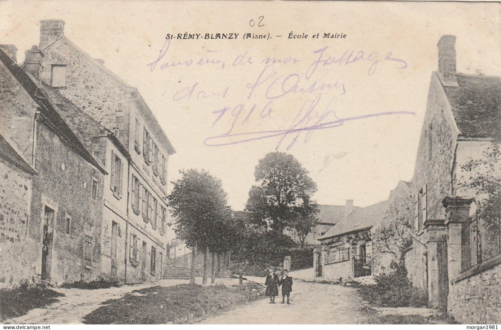 ST-REMY-BLANZY.          ECOLE ET MAIRIE - Autres & Non Classés