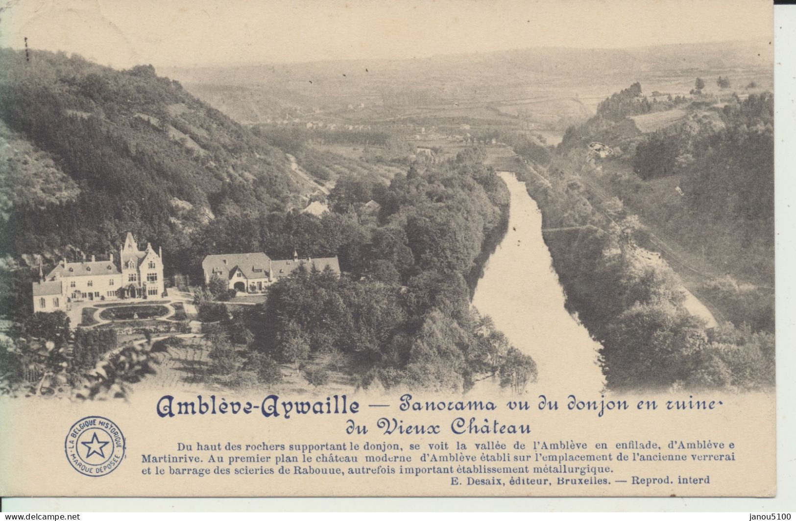 CARTES POSTALES    BELGIQUE    ( PROVINCE DE  LIEGE )  AMBLEVE-AYWAILLE     VERS   1910. - Amblève - Amel