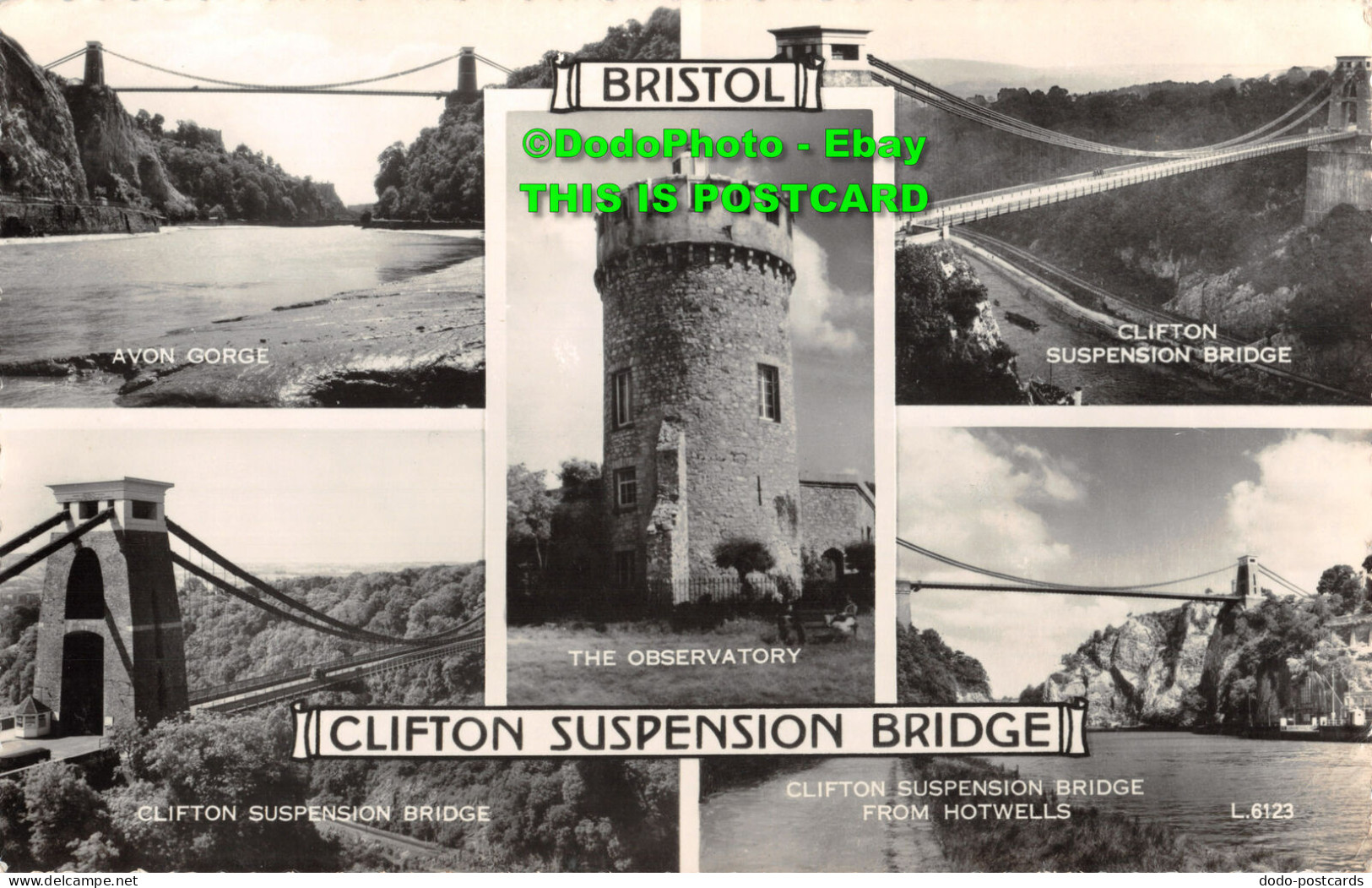 R413999 Bristol. Clifton Suspension Bridge. Avon Gorge. The Observatory. Valenti - World