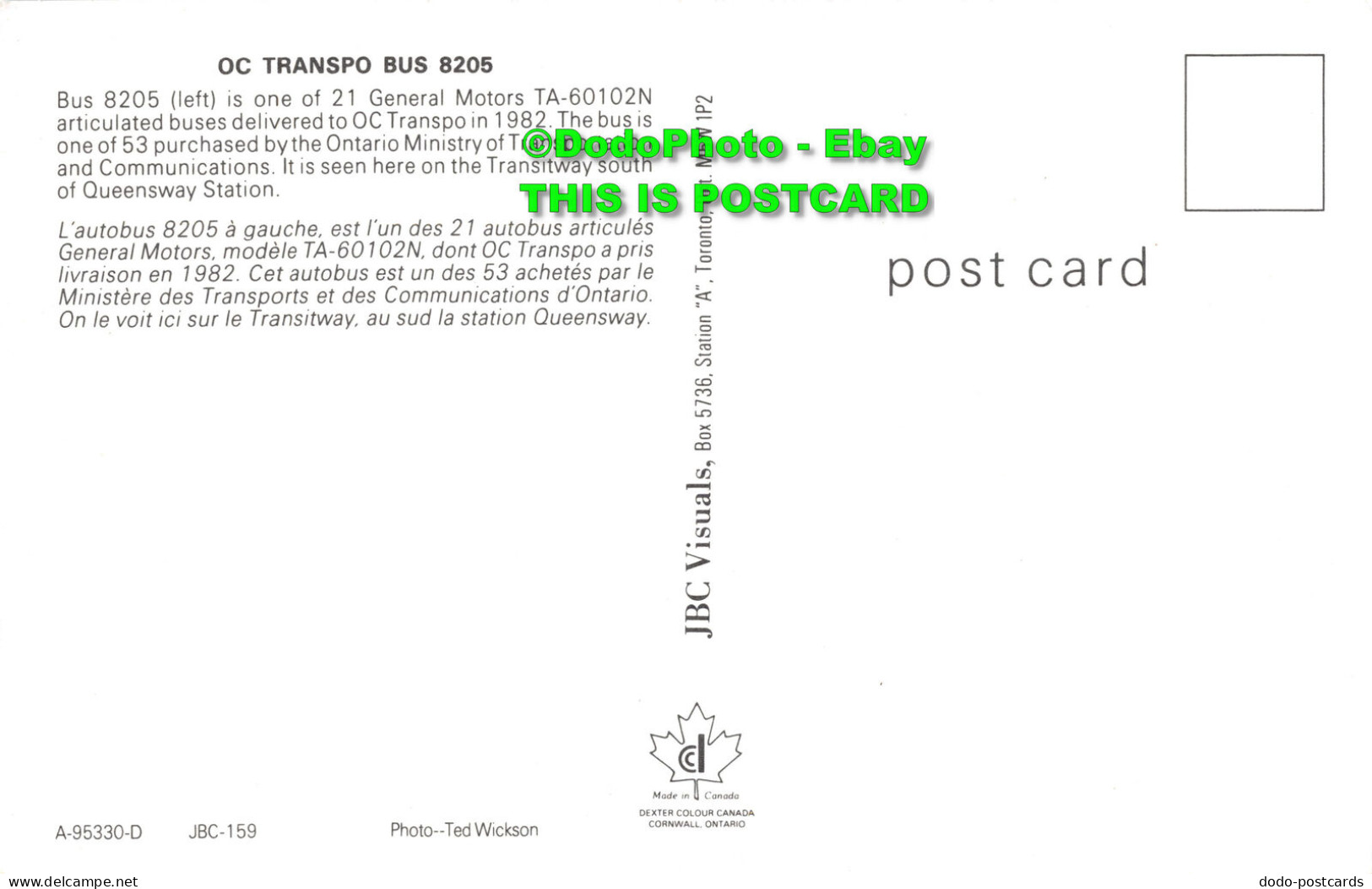 R413664 Oc Transpo Bus. JBC Visuals. Ted Wickson - Monde