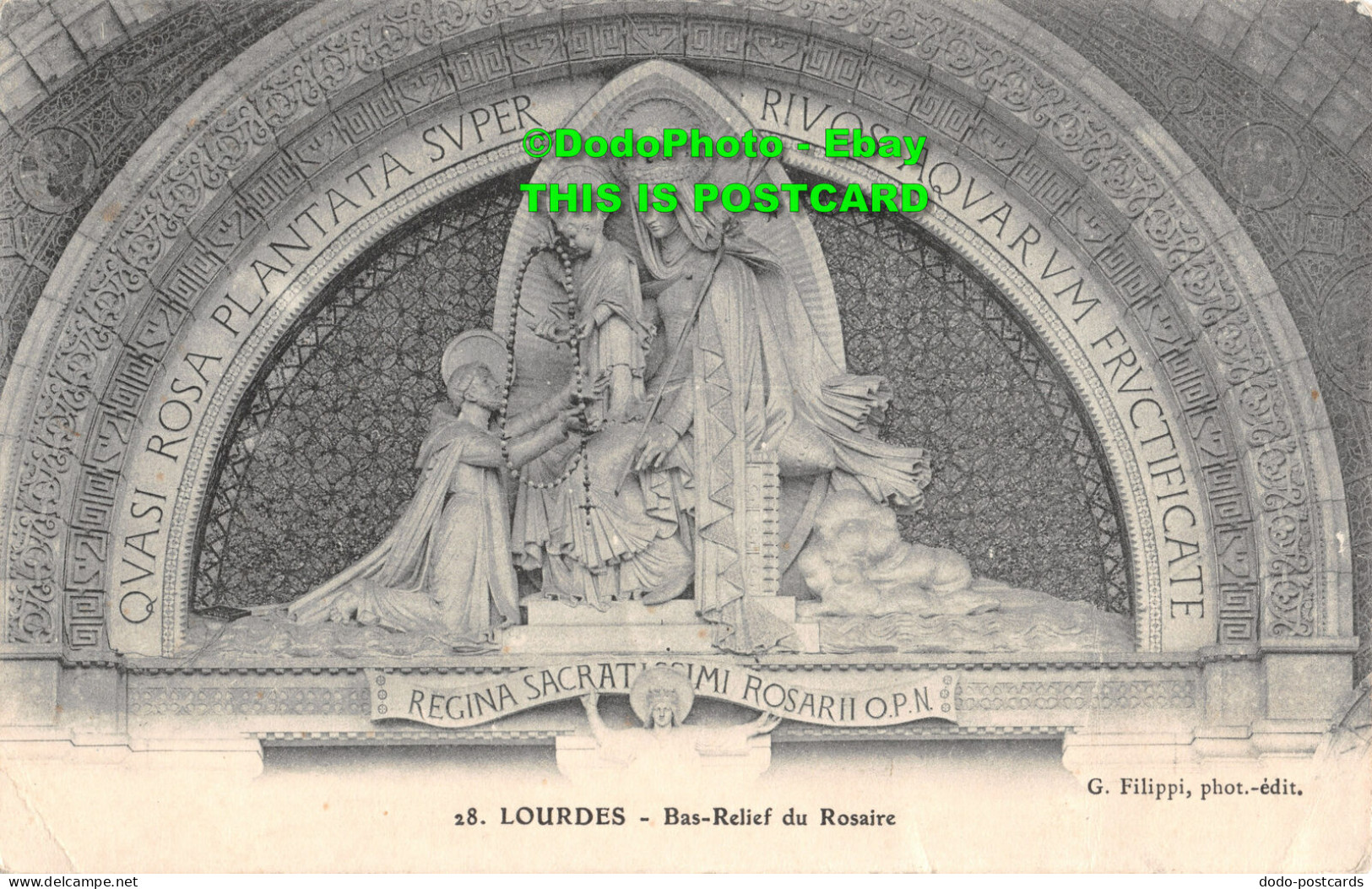 R414716 Lourdes. Bas Relief Du Rosaire. G. Filippi. 1908 - Monde