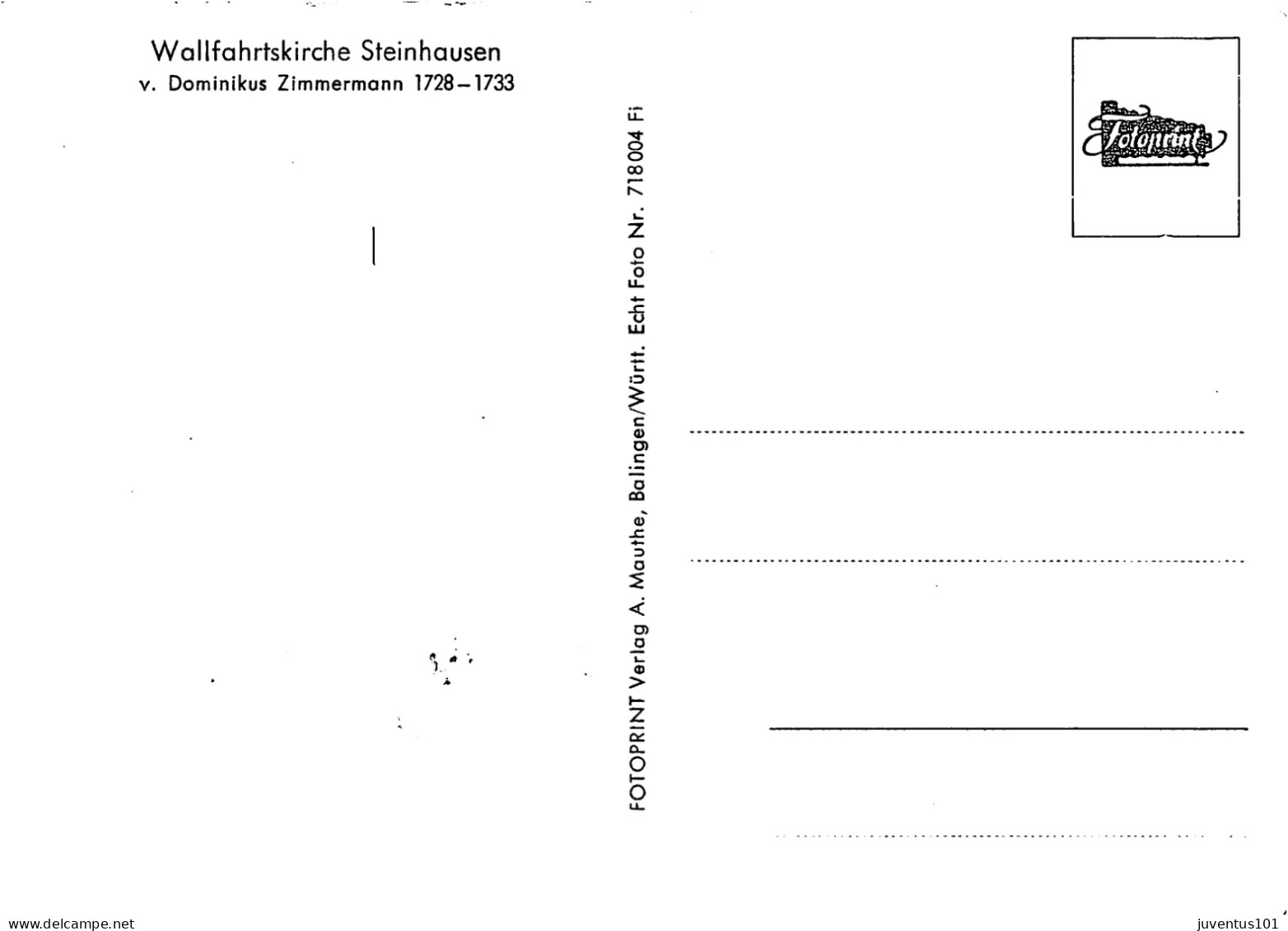 CPSM Wallfahrtskirche Steinhausen       L2918 - Sonstige & Ohne Zuordnung