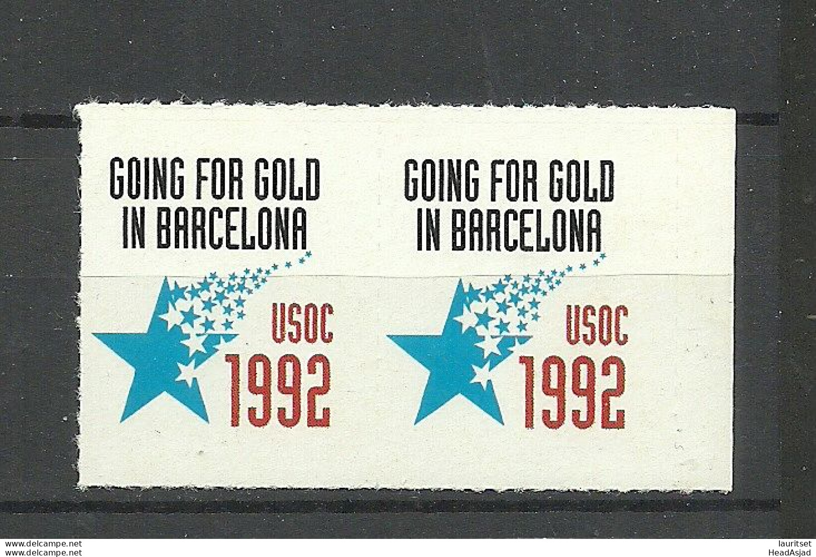 USA 1992 Olympic Games Barcelona Espana Reklamemarke Propaganda Vignette As Pair MNH - Summer 1992: Barcelona