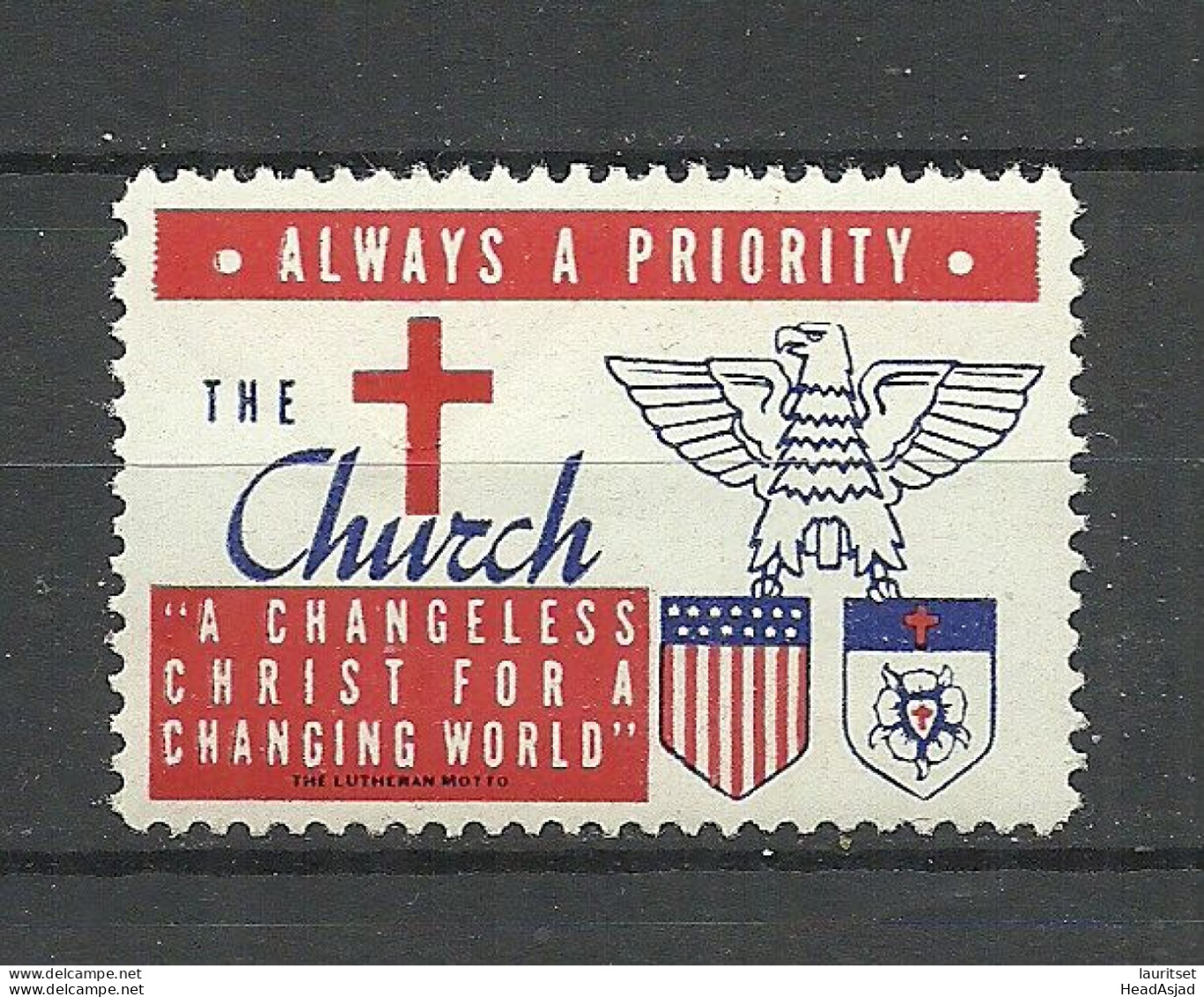 USA Lutherian Church Jesus Christ Glaube Religion Vignette MNH - Christendom