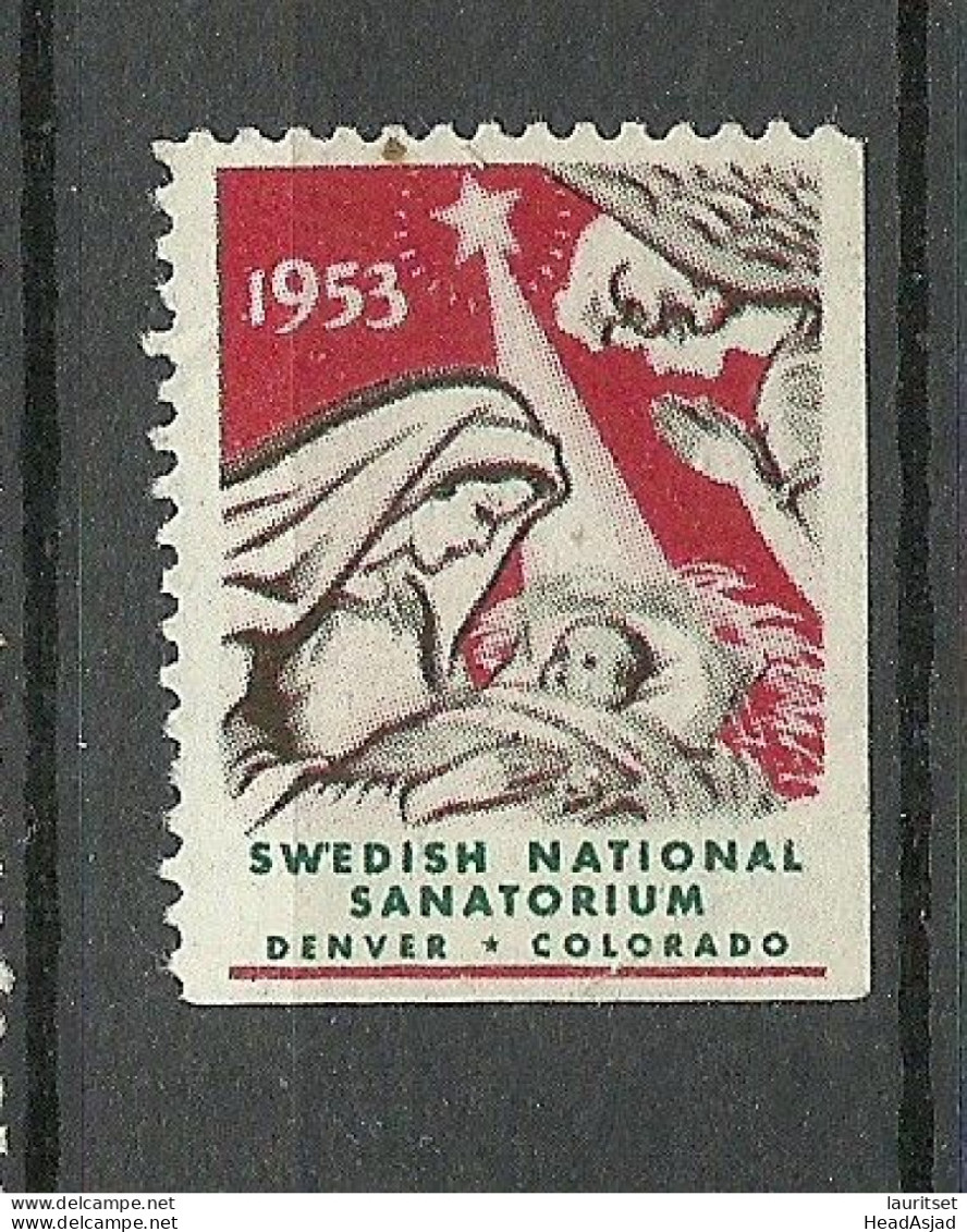 SWEDEN In Exile USA 1953 Swedish National Sanatorium Denver Colorado Vignette Poster Stamp MNH - Cinderellas