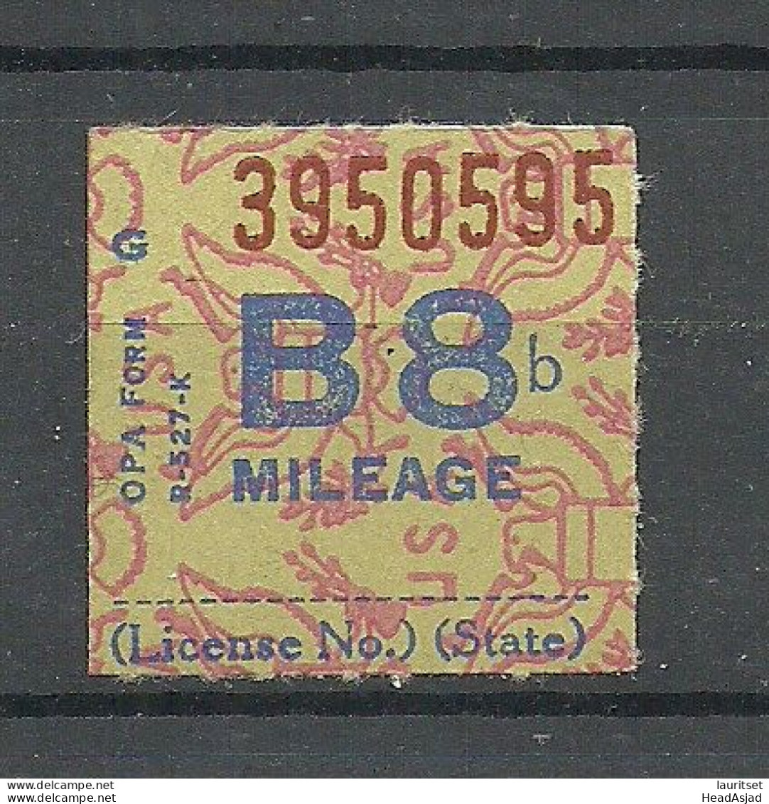 USA Ration Stamp Vignette, Used - Unclassified