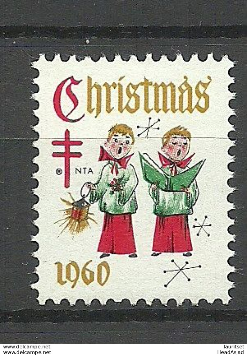 USA 1960 Christmas Noel Weihnachten Vignette Poster Stamp (*) - Christmas