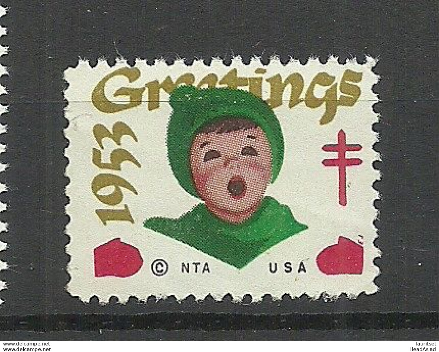 USA 1953 Christmas Noel Weihnachten Vignette Poster Stamp (*) - Noël