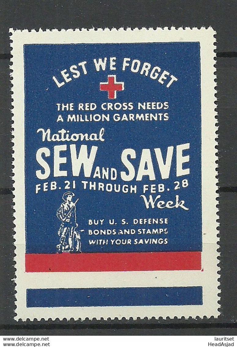 USA Vignette Red Cross Roter Kreuz MNH - Rotes Kreuz