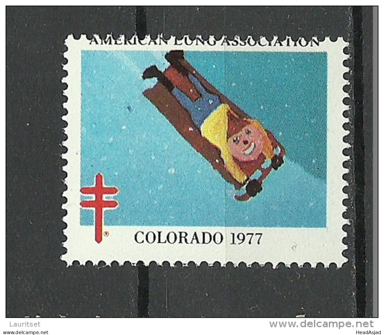 USA Vignette 1977 Christmas Colorado Weihnachten Charity Tuberculosis American Lung Association MNH - Weihnachten