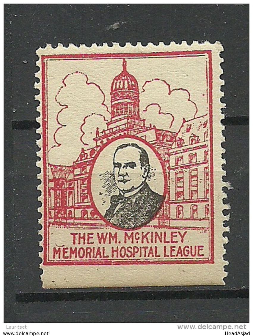 USA 1930ies Vignette McKinley Memorial Hospital League MNH - Erinnofilia