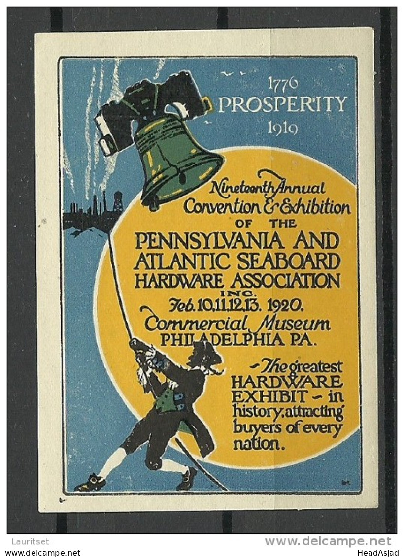 USA 1919 Vignette Pennsylvania Hardware Exhibit - Vignetten (Erinnophilie)