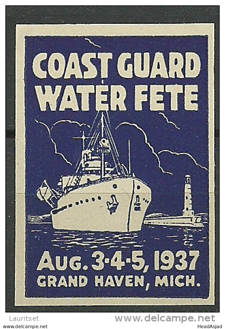 USA 1937 Reklamemarke Vignette Coast Card Water Fete MNH - Vignetten (Erinnophilie)