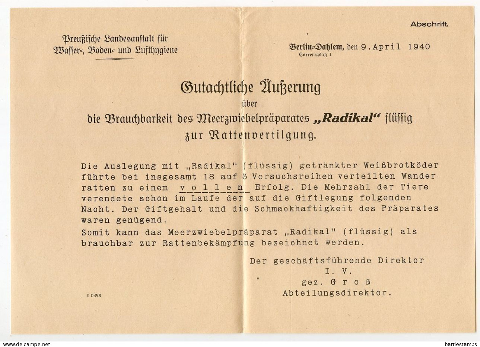 Germany 1940 Cover w/ Advertisements; Heilbronn - Alfred Mächtle, Fabrikation chem. techn. Erzeugnisse; 3pf. Hindenburg