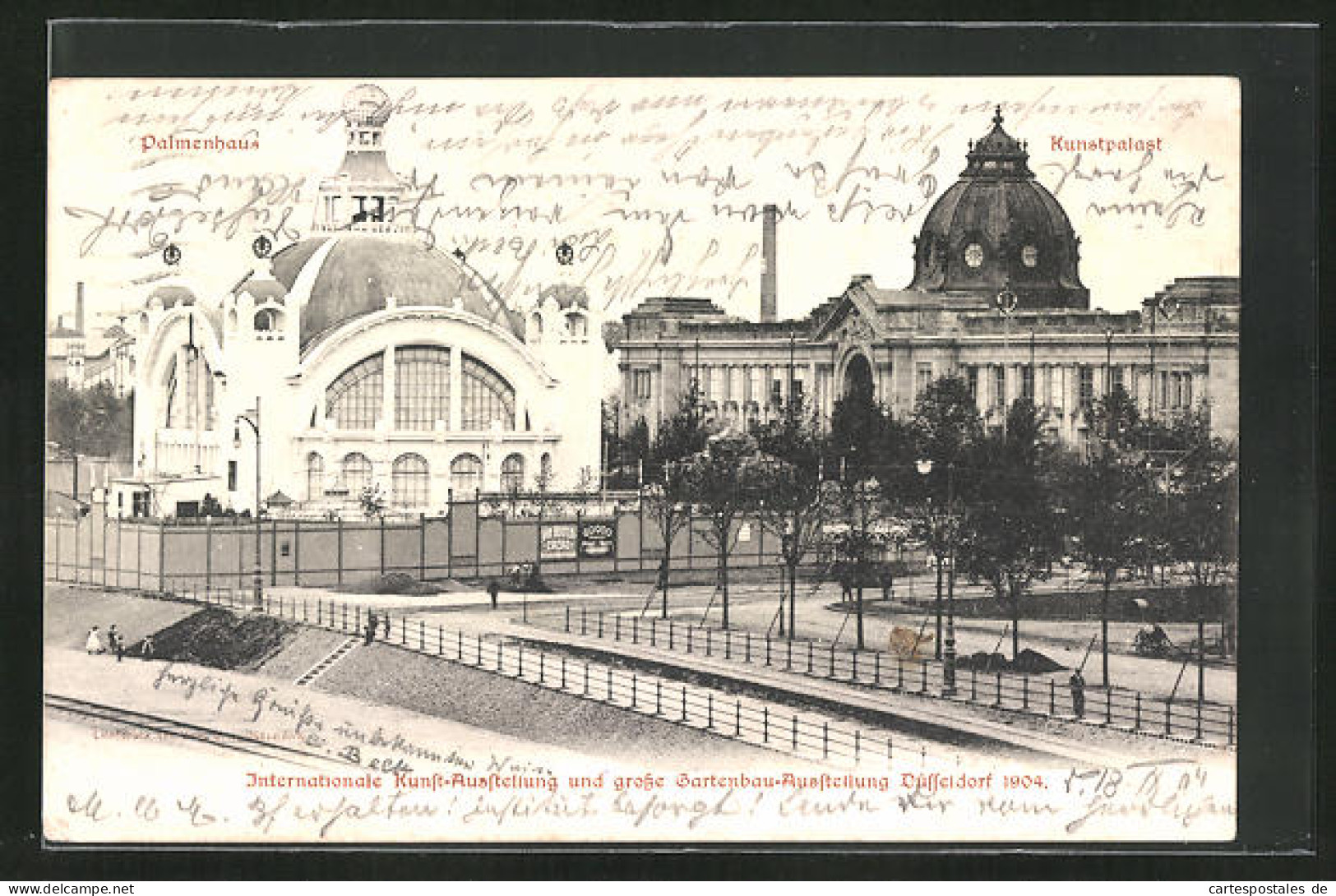 AK Düsseldorf, Internationale Kunst Und Grosse Gartenbau-Ausstellung 1904, Palmenhaus, Kunstpalast  - Tentoonstellingen