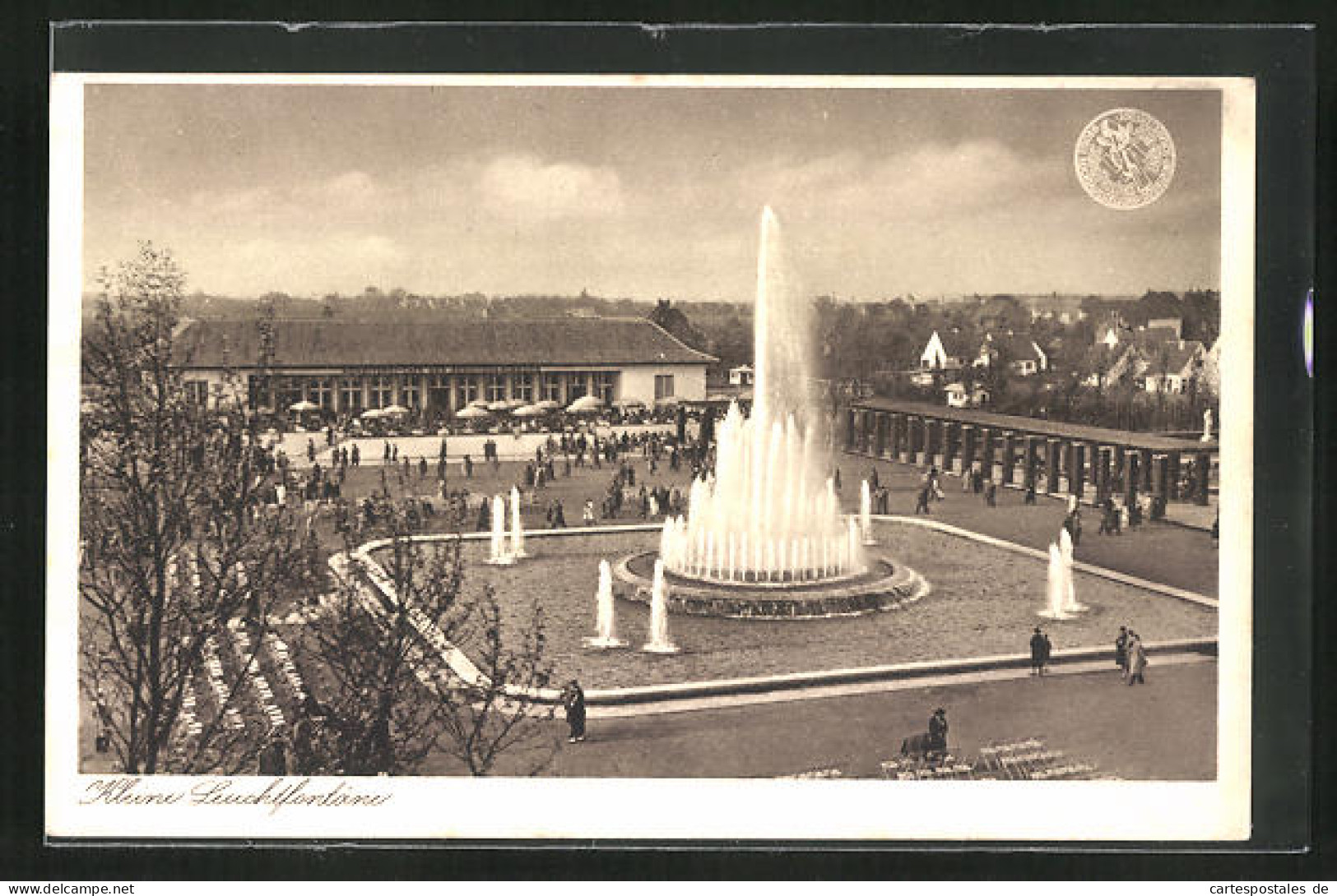 AK Düsseldorf, Grosse Reichsaustellung Schaffendes Volk 1937, Kleine Leuchtfontäne  - Exhibitions