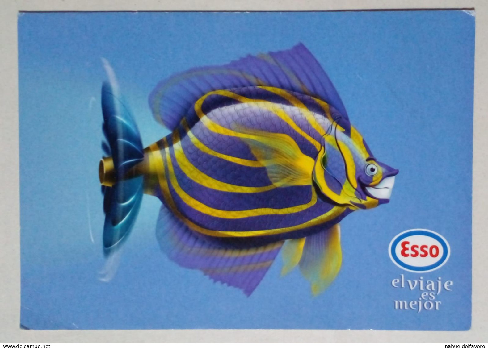 Carte Postale - Poisson Dans La Publicité D'une Station-service. - Fish & Shellfish