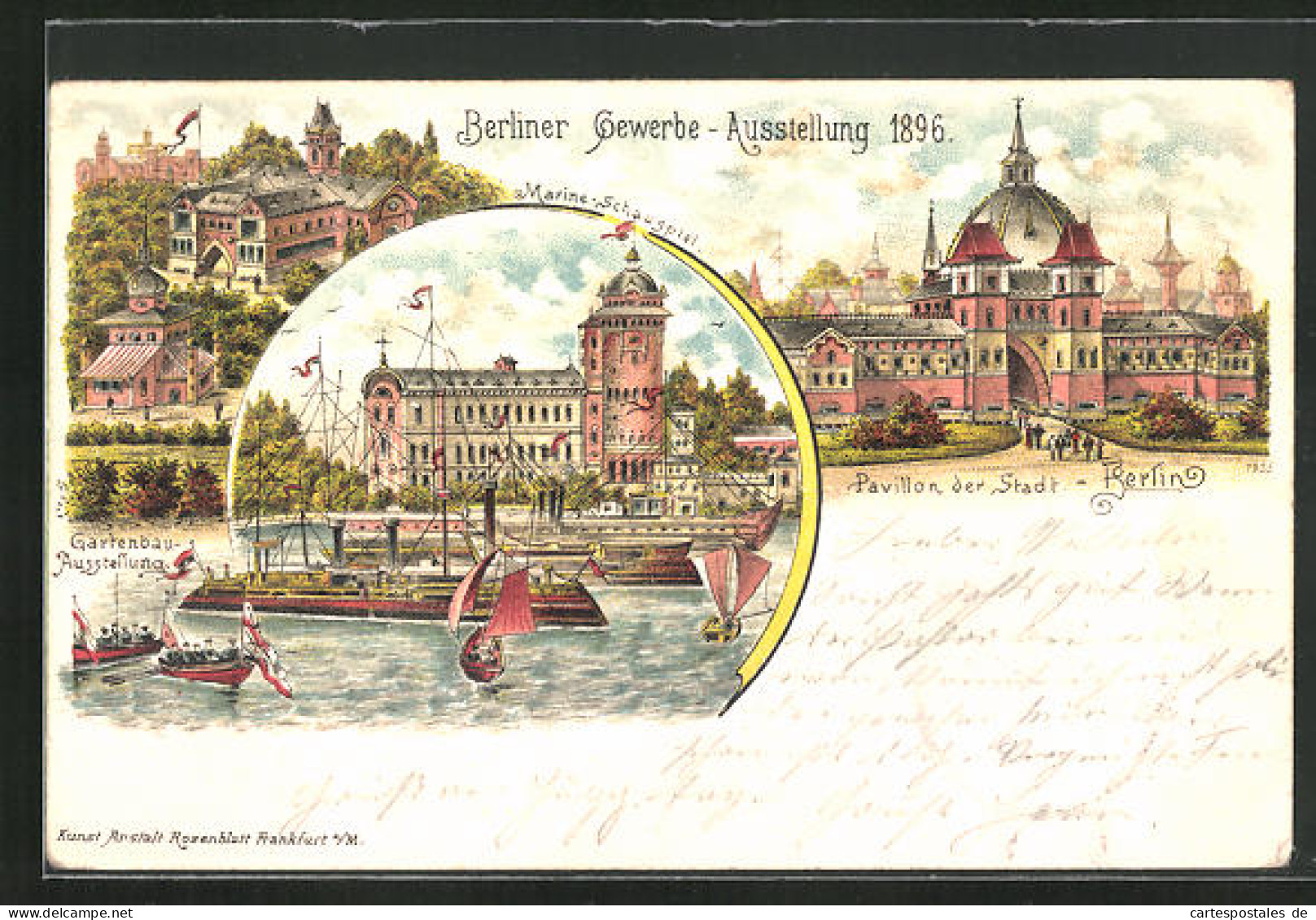 AK Berlin, Gewerbe-Ausstellung 1896, Pavillon Der Stadt, Marine-Schauspiel  - Esposizioni