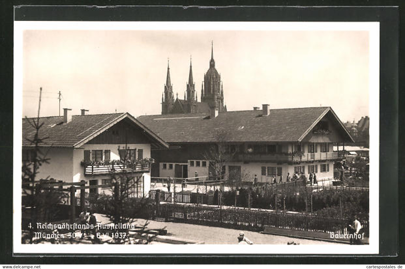 AK München, 4. Reichsnährstands-Ausstellung 1937, Bauernhof  - Exposiciones