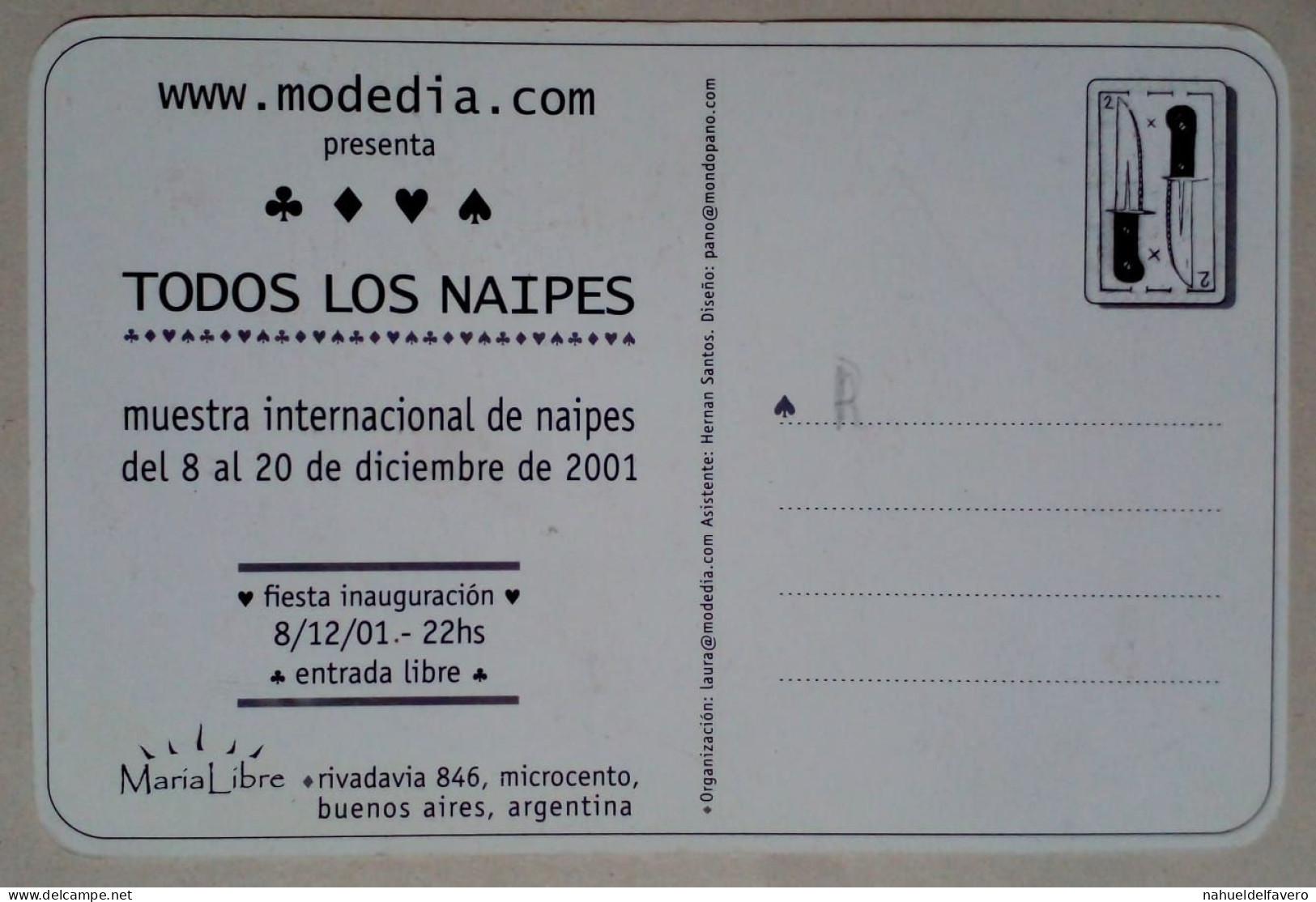 Carte Postale - Publicité Pour L'exposition Internationale De Cartes à Jouer. - Playing Cards