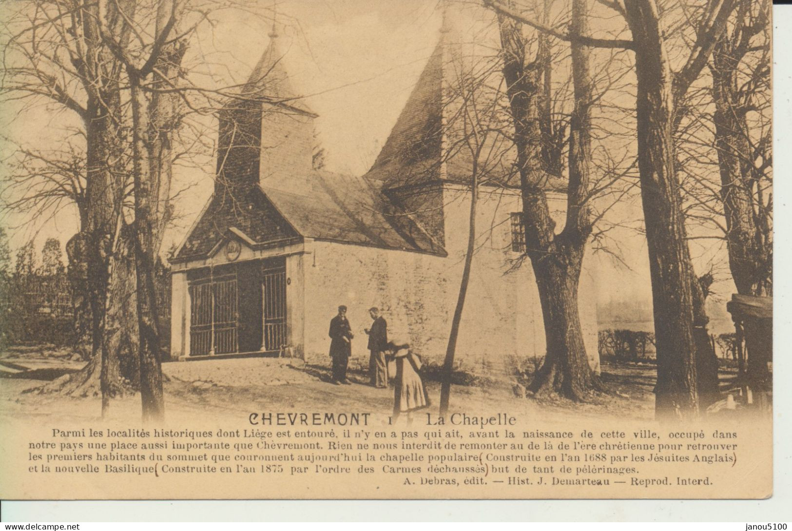 CARTES POSTALES   BELGIQUE    CHEVREMONT  ( PROVINCE DE LIEGE )     La CHAPELLE    1911. - Chaudfontaine