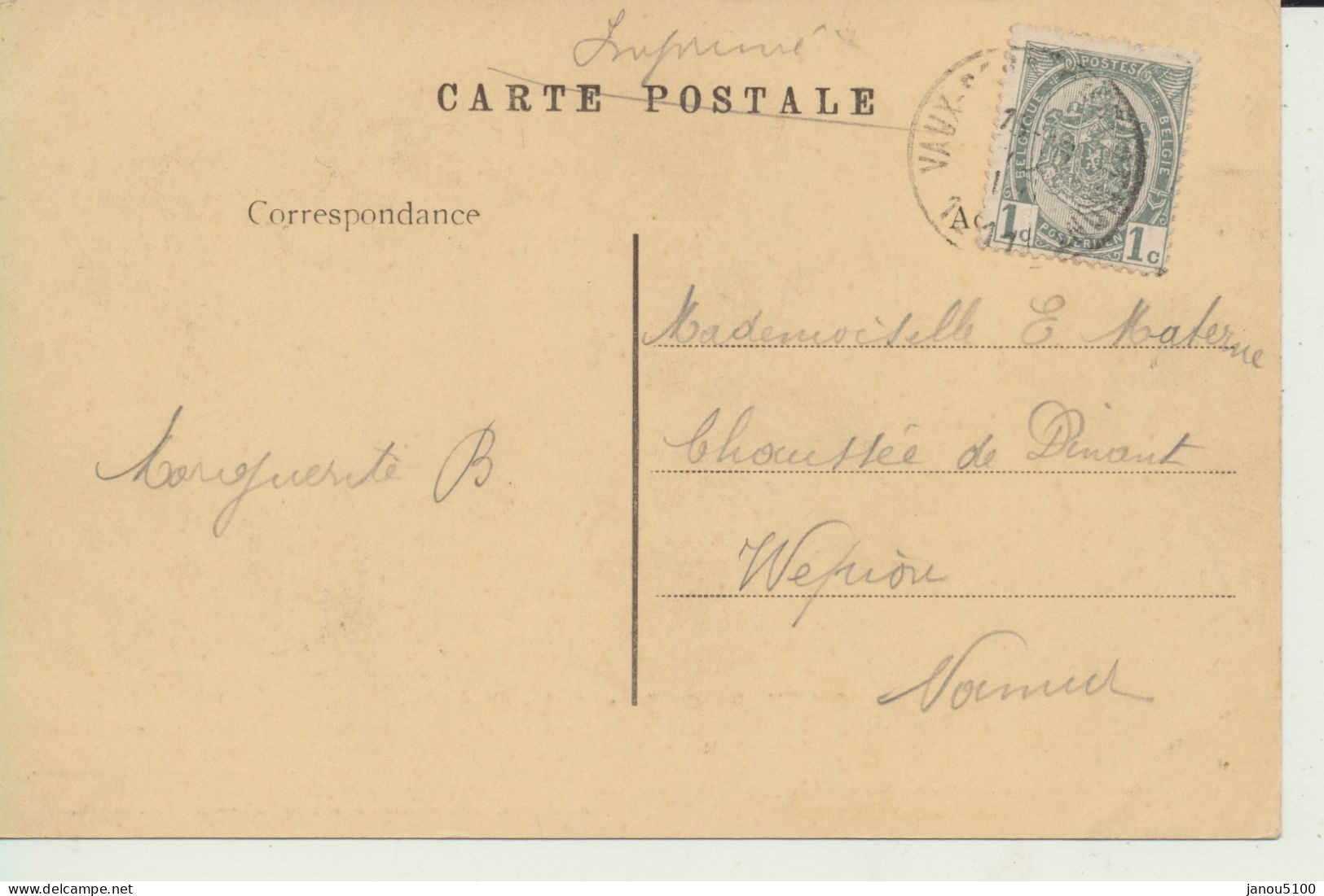 CARTES POSTALES   BELGIQUE    CHEVREMONT  ( PROVINCE DE LIEGE )     La CHAPELLE    1911. - Chaudfontaine