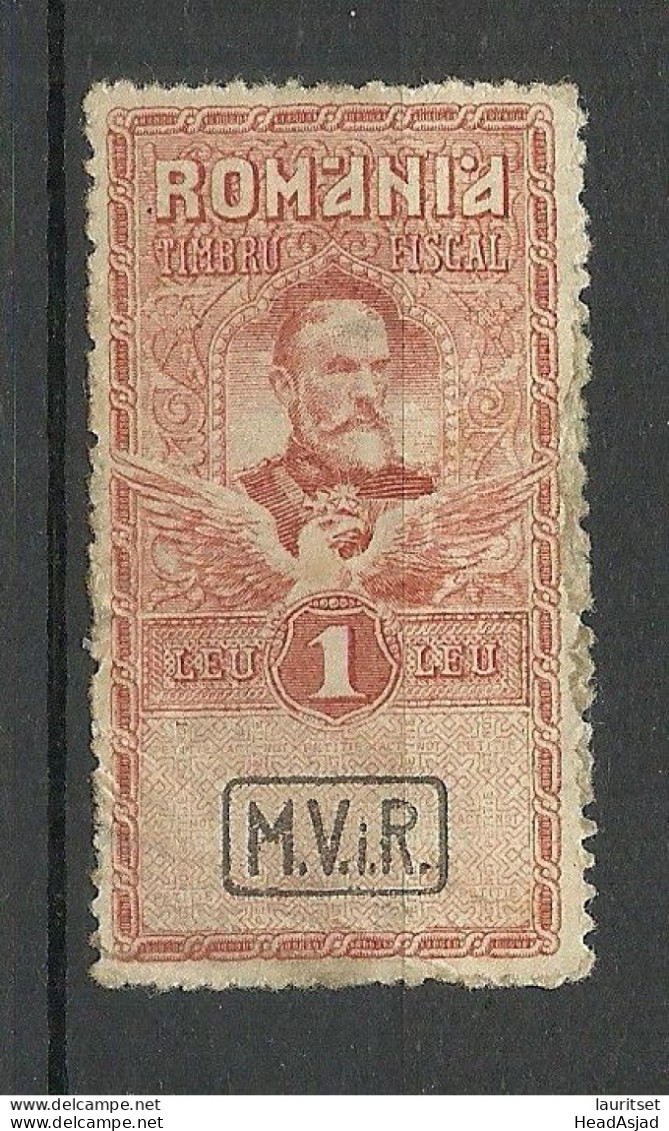 Deutsche Militärverwaltung In Romania Rumänien 1917 Kriegssteuermarke Michel 9 * Fiscal Tax Fiskalmarke - Bezetting 1914-18