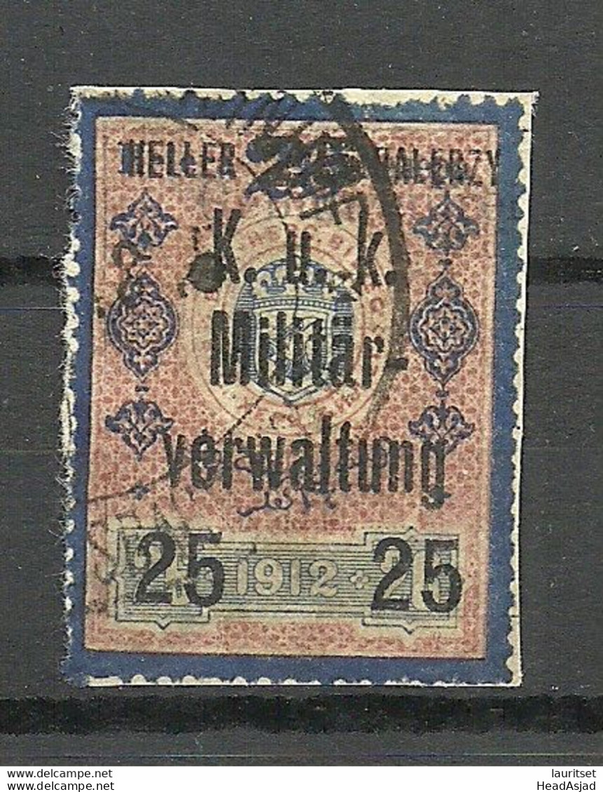 Österreich Austria K. U. K. Militärverwaltung 1912 Stempelmarke Mit Überruck 5 Heller O - Fiscaux