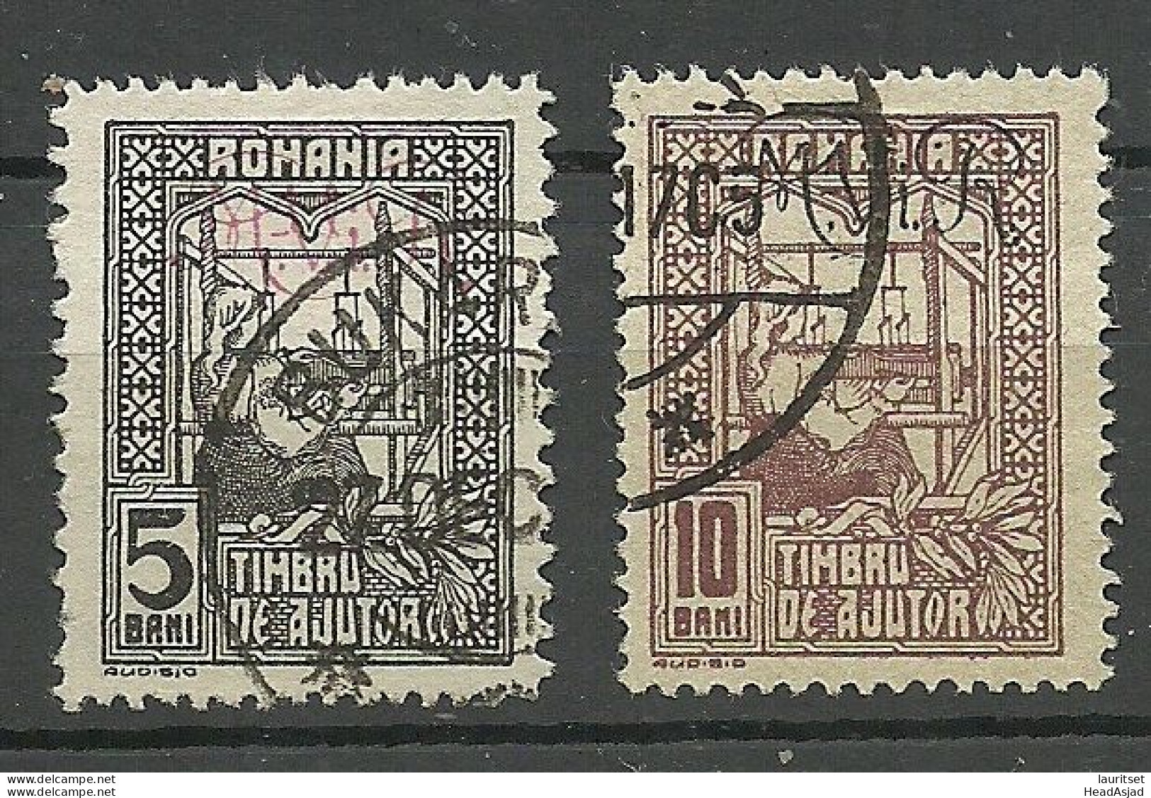 Deutsche Militärverwaltung In Romania Rumänien 1917 Michel 1 - 2 O Kriegssteuermarken - Occupazione 1914 – 18