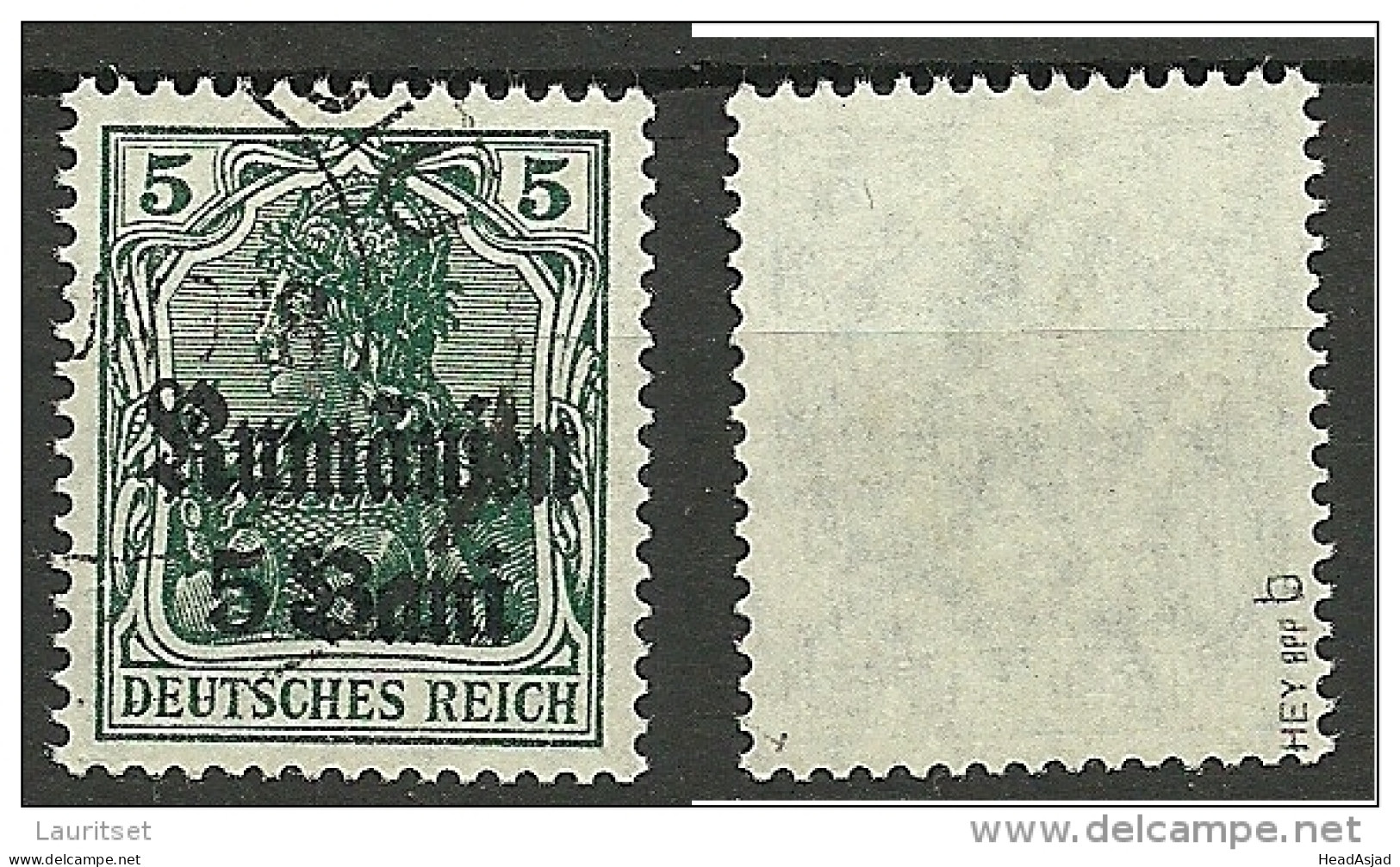 Deutsche Militärverwaltung In Romania Rumänien 1918 Michel  O Farbe "b" Signed Hey BPP - Occupazione 1914 – 18