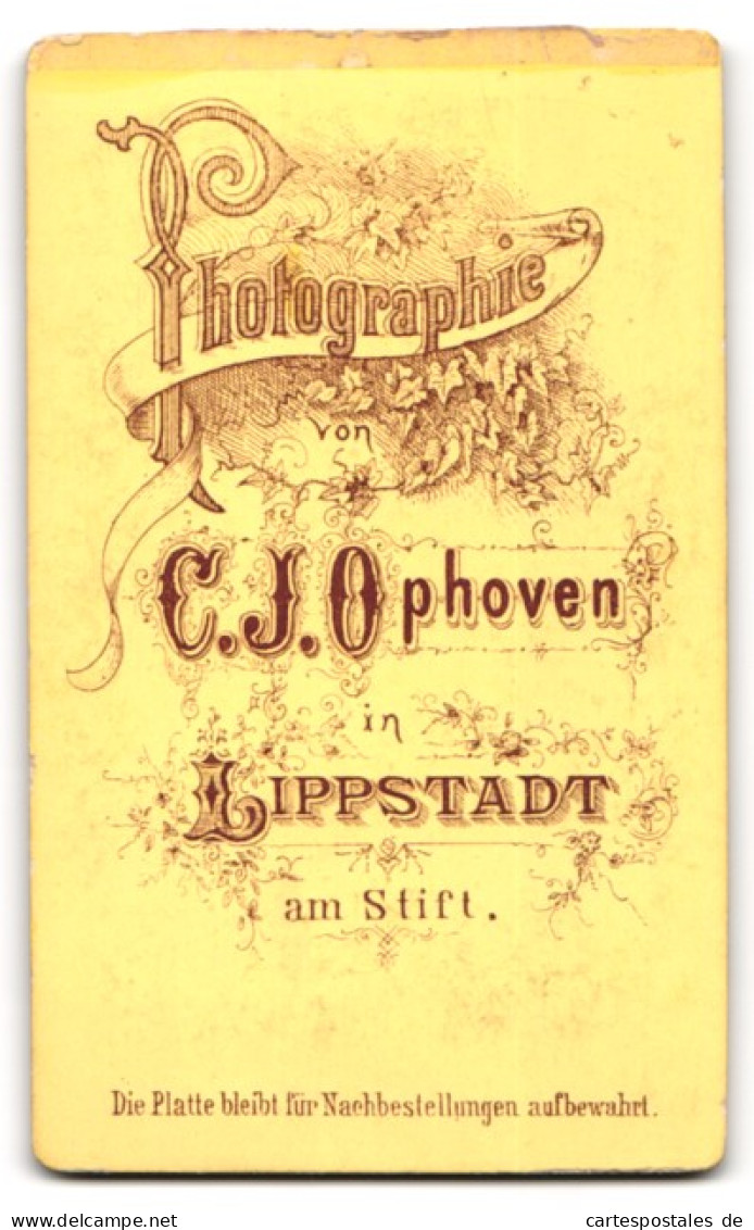 Fotografie C.J. Ophoven, Lippstadt, Frau Mit Grosser Nase In Samtkleid  - Personnes Anonymes