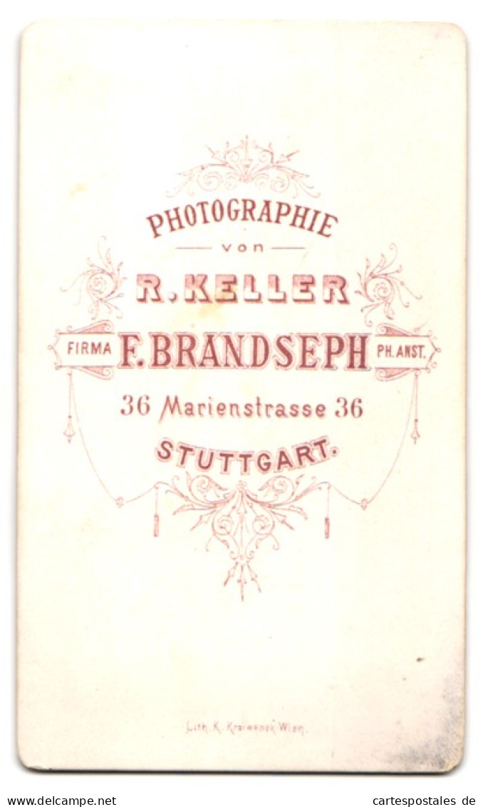 Fotografie F. Brandseph, Stuttgart, Marienstr. 36, Portrait Zwei Damen In Biedermeierkleidern Posieren Im Atelier  - Anonyme Personen