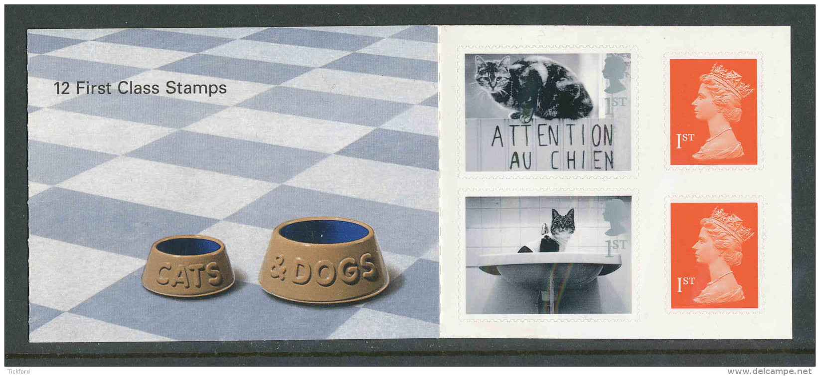 GRANDE-BRETAGNE 2001 - SG PM1 - YT C2226 (II) - Carnet Autoadhésif - NEUF ** MNH - Chiens Et Chats - Booklets