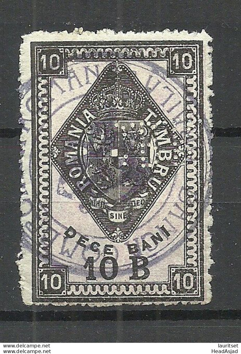 ROMANIA ROMANA Revenue Tax Fiscal 10 Bani O Nice Cancel - Steuermarken