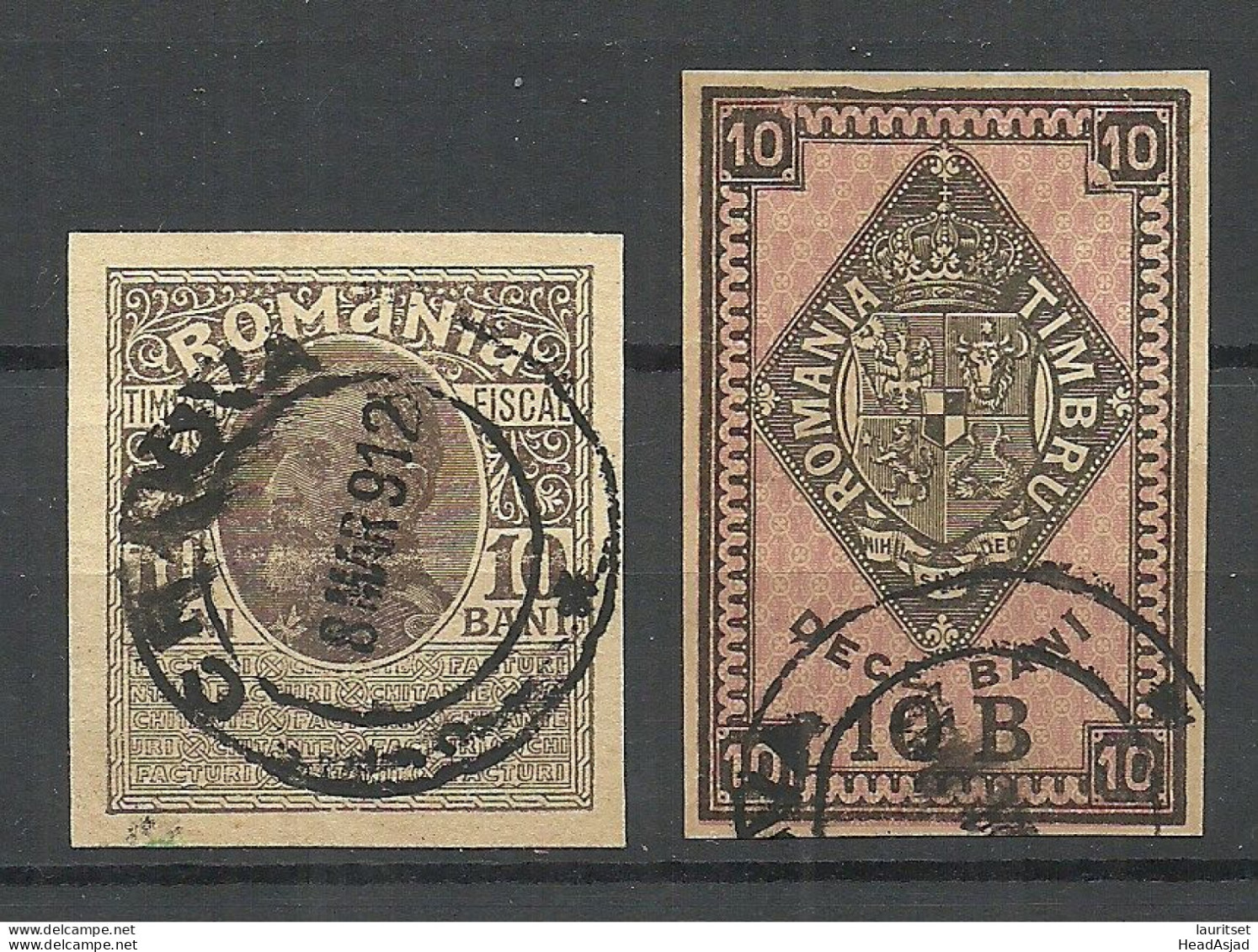 ROMANIA - Postal Stationery Out Cuts, 2 Pcs, Unused - Entiers Postaux