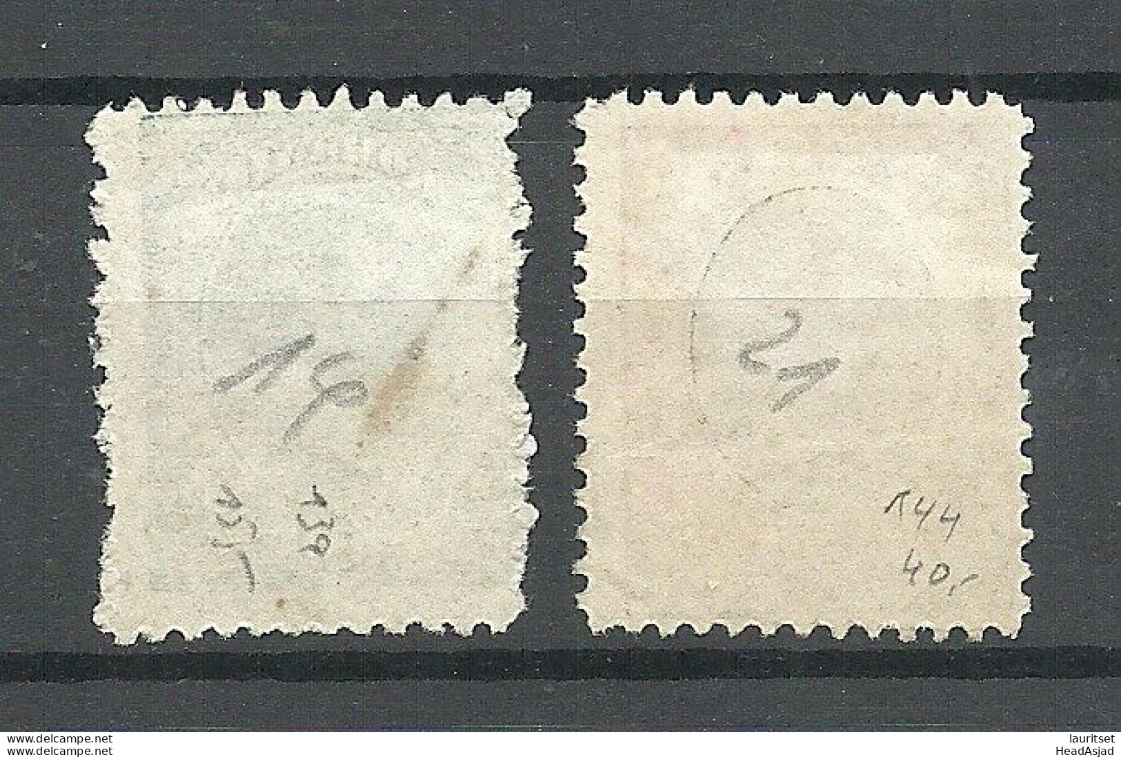 ROMANIA Rumänien 1900/1903 Michel 139 & 144 (*) Mint No Gum/ohne Gummi King Karl I König - Unused Stamps