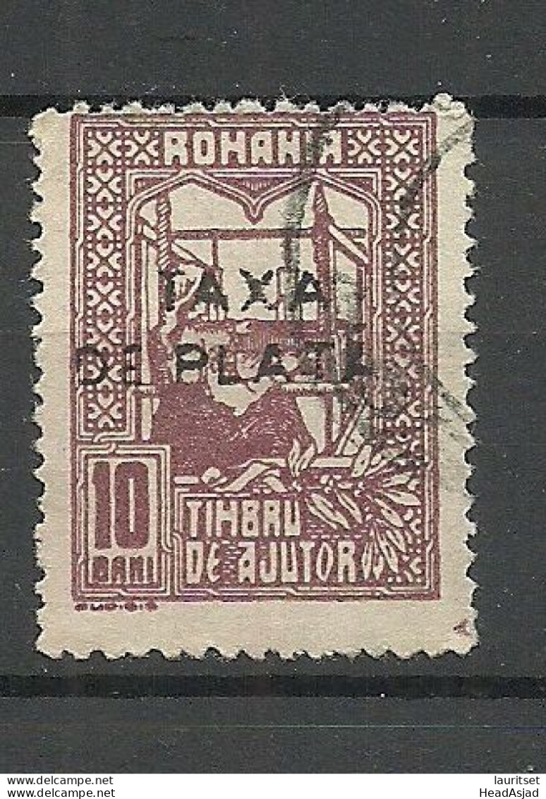 ROMANIA 1918 Moldau-Ausgabe Taxa De Plata O Zwangzuschlagsportomarke Michel 6 O - Occupations
