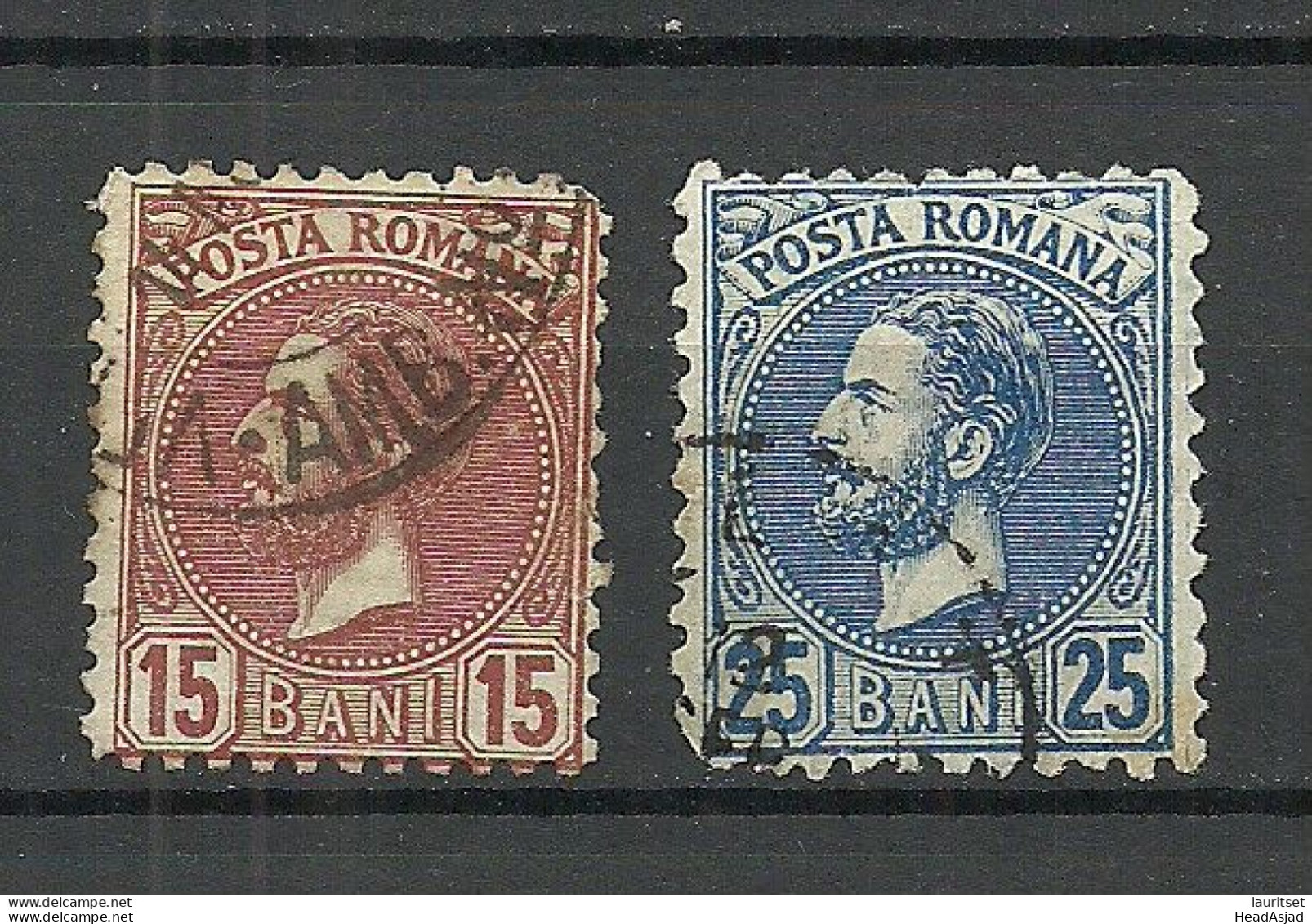 ROMANIA Rumänien 1880 Michel 55 - 56 O - 1858-1880 Moldavie & Principauté